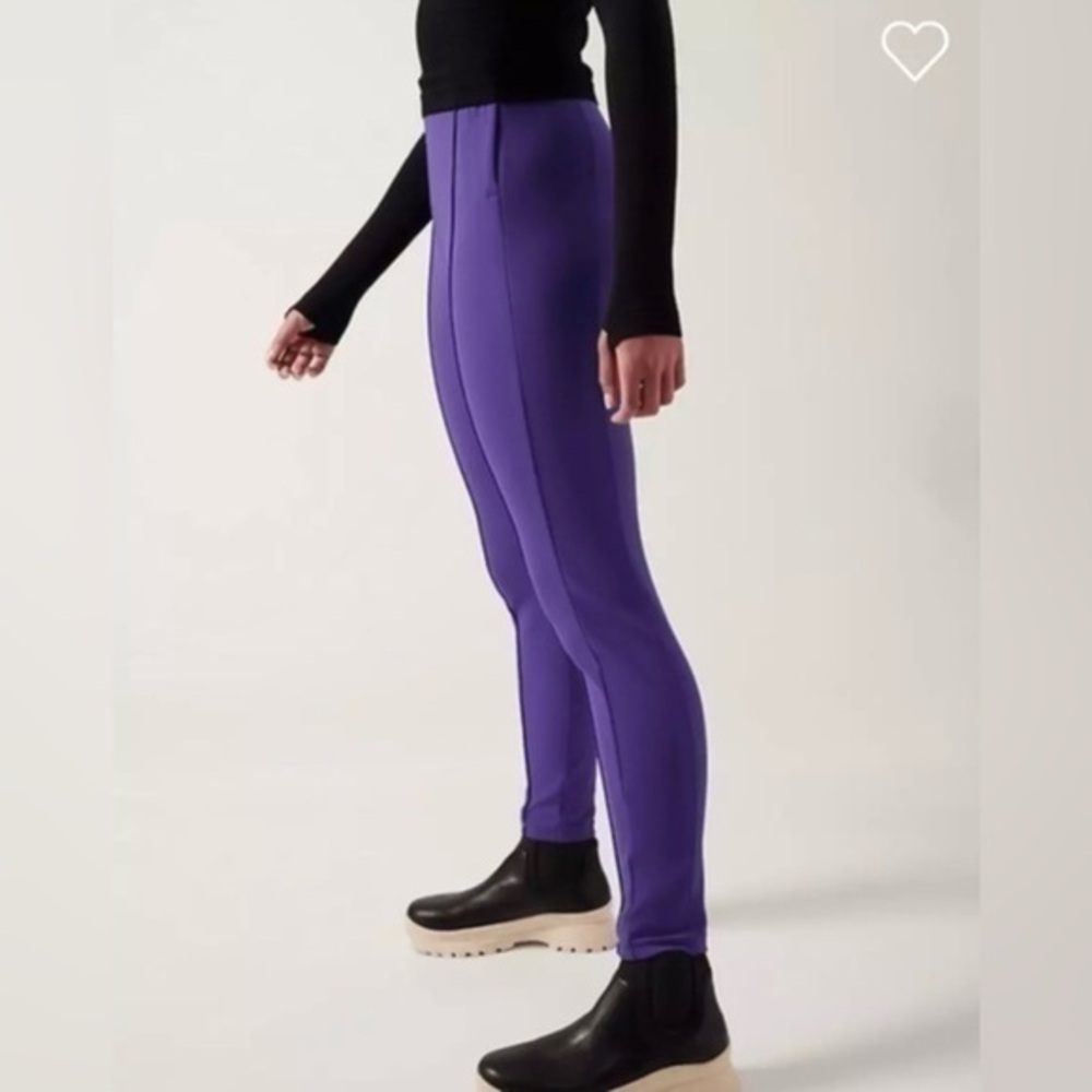Athleta Womens Purple Glacier Snow Skinny Pants Size 10 Petite noble blue